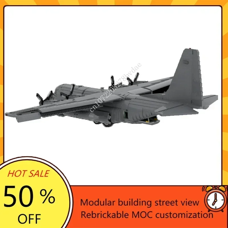 5257PCS MOC WW2 Militaire Vliegtuigen Legacy C-130H Hercules Vechter Model Aangepaste Puzzels Technologie DIY Montage Verjaardag Speelgoed Gift