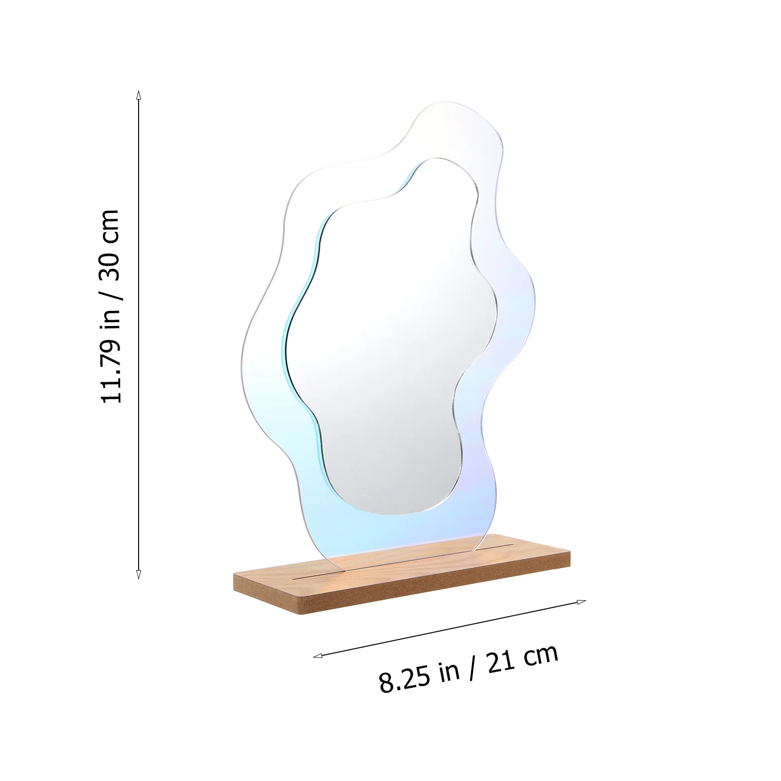 

Irregular Frameless Desk Mirror Desktop Decorative Large Table Mirror for Bedroom Living Room Aesthetic Desk Decor