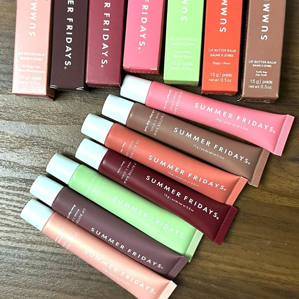 Baume à lèvres hydratant, menthe douce, sucre rose, vanille, Beige, combinaison Tube lisse, miroir, Mini ensemble de rouge à lèvres, été