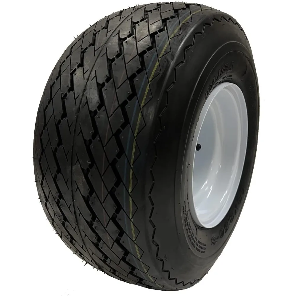 4 عبوات من إطارات عجلات عربة الجولف البيضاء مقاس 8 بوصات 18X8.50-8 18/8.5-8 تناسب سيارة النادي، Cushman، EZ-GO، Yamaha