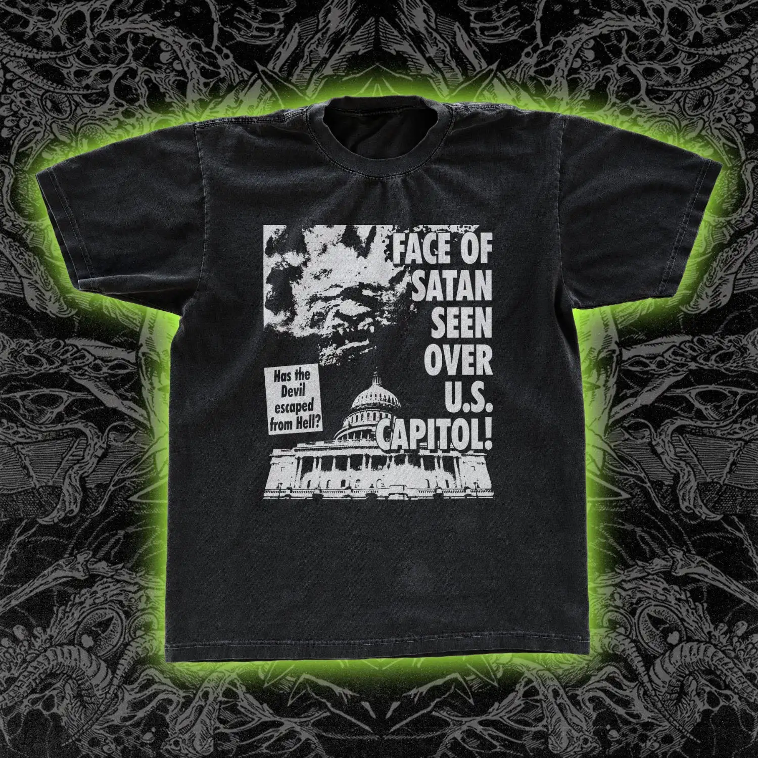 

Face Of Satan Seen Over Capital Classic Tee