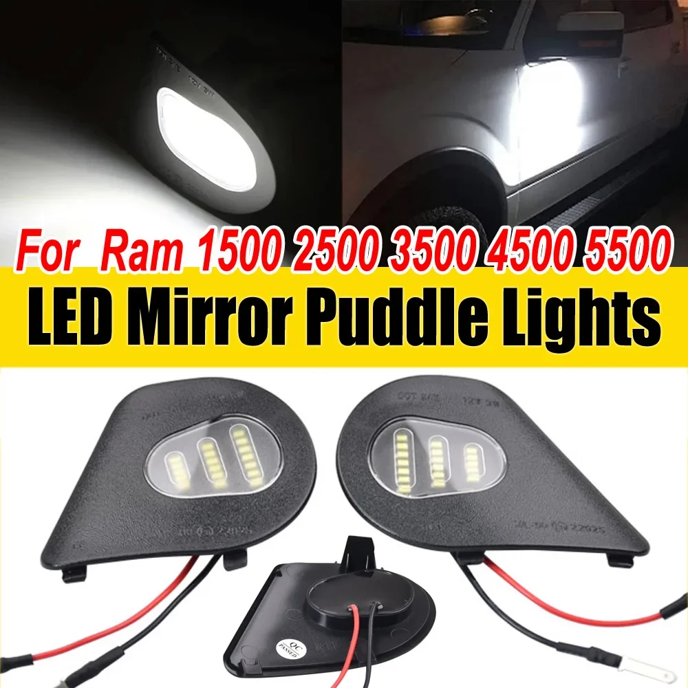 

1 пара светодиодных фонарей для бокового зеркала Dodge RAM 1500 2500 3500 4500 5500 2010-2019, передняя прозрачная цветная лампа