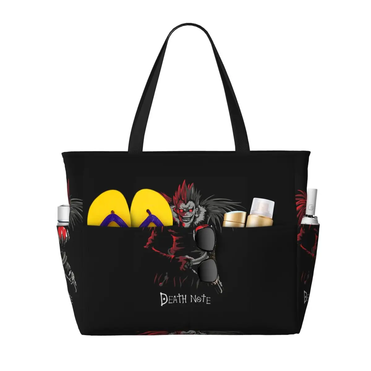 Anime Death Note LLawliet Beach Tote Bag Sport Gym Yoga Duffle Large Tote Bag Women Travel Bag Fitness bag