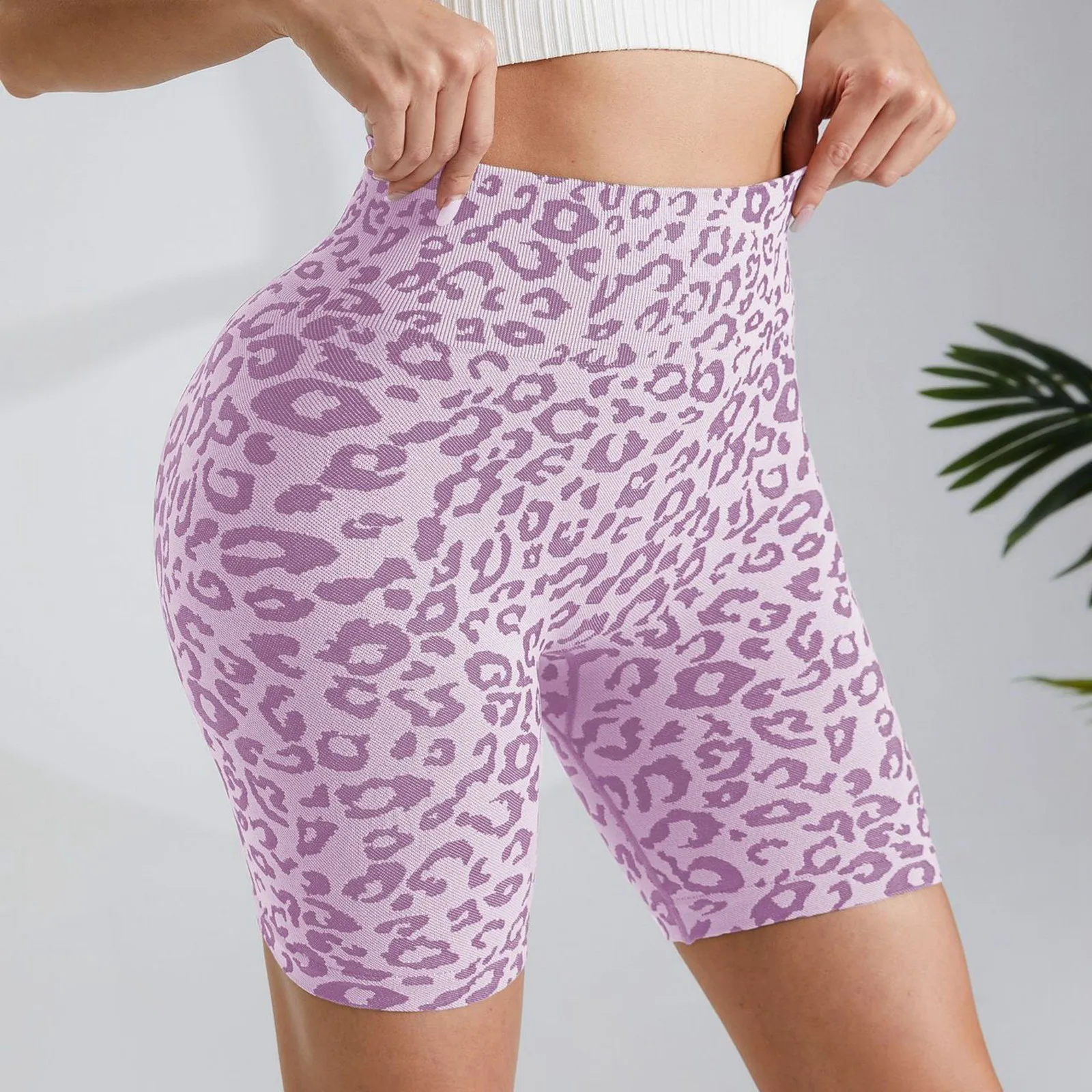 Женские брюки для йоги с леопардовым принтом, подтягивающие живот, подтягивающие бедра, шорты для фитнеса персикового цвета, спортивные штаны для отдыха на открытом воздухе