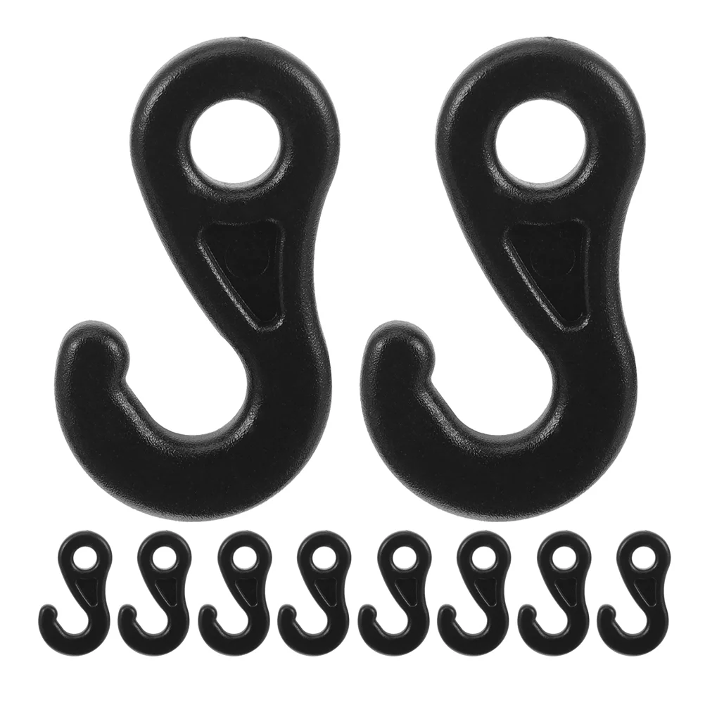 

100 Pcs Tent Rope End Buckles Hook Camping Hooks for Pom Plastic Tarp Securing Clips