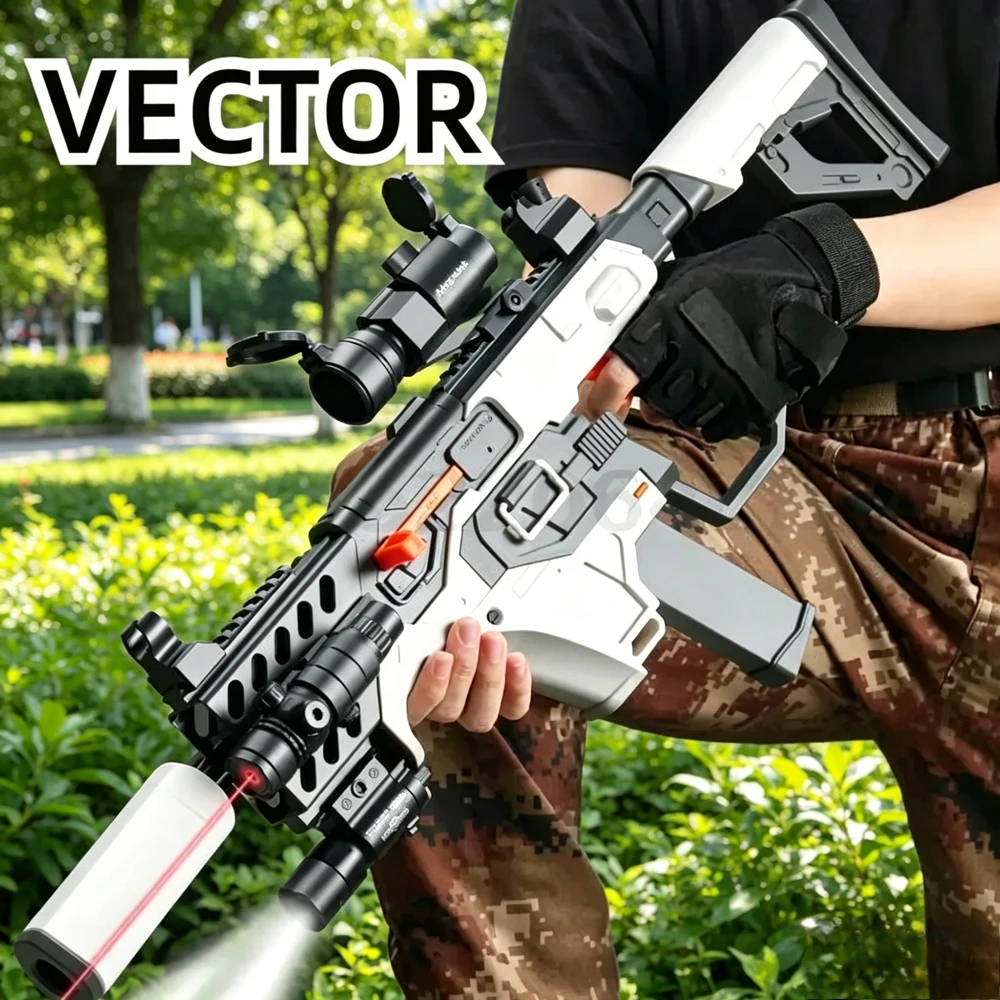 

Rechargeable Electric Repeating Soft Bullet Toy Gun Submachine Model Fun Outdoor Shooting Game Ideal Birthday Gift