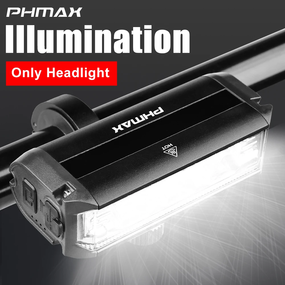 PHMAX Bicycle Headlight 1000 Lumens Ultra-Bright Bicycle Lights 5 Modes Alloy Shell Waterproof Bike Flashlight for Night Cycling