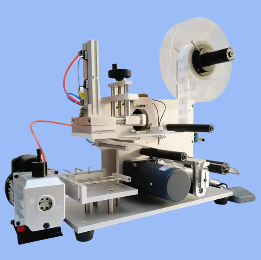 LT-60 Semi-Automatic Pneumatic Flat Surface Labeling Machine 220V Sticker Label Applicator for Bottle Box Bag