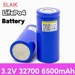 @ELAIK 1-12PCS 3.2V 32700 6500mAh LiFePO4 battery 35A continuous discharge maximum 55A high-power battery Free mail 32700- flath