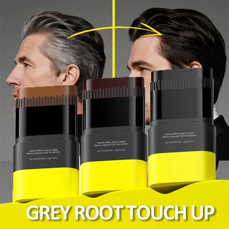 Palillos para teñir el cabello que cubren rápidamente el corrector de cabello gris y blanco, palo para teñir el cabello desechable con peine, bolígrafo para línea de cabello, bolígrafo de Color lavable