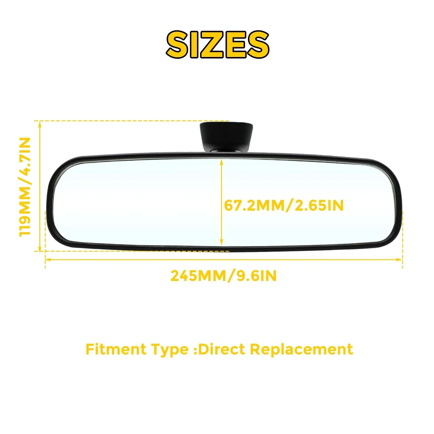 87810-06041 Interior Rear View Mirror 2004-2014 For Toyota Camry Vios Inova Corolla Etios Hiace Prius Yaris Wish Hilux NEW