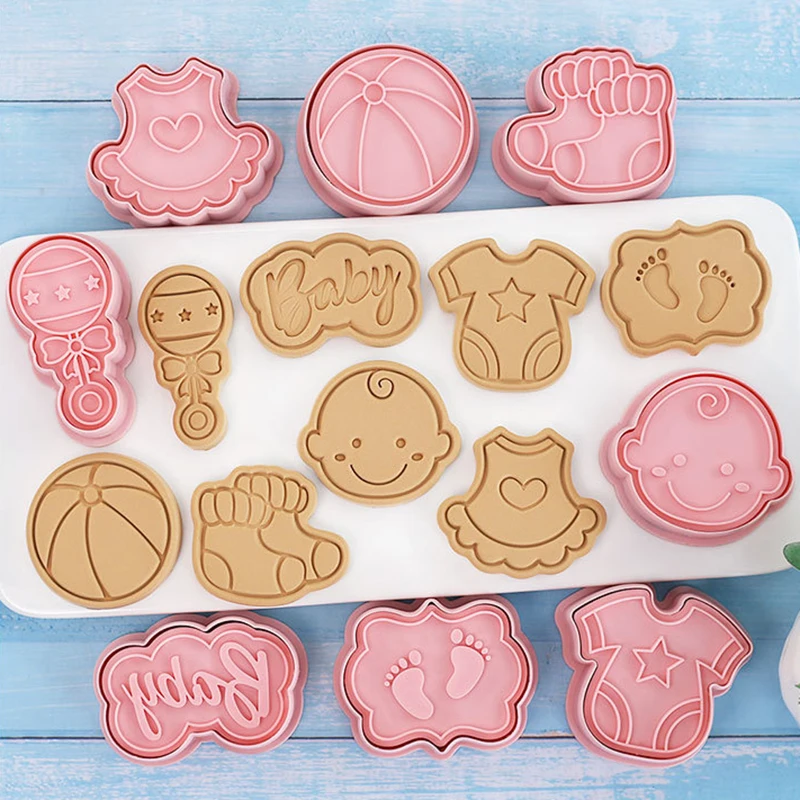 8Pcs Cartoon Clothes Socks Biscuit Machine Cute Clothing Enthusiasts Biscuit Molds Cake Decoration Tools Baking Accessories