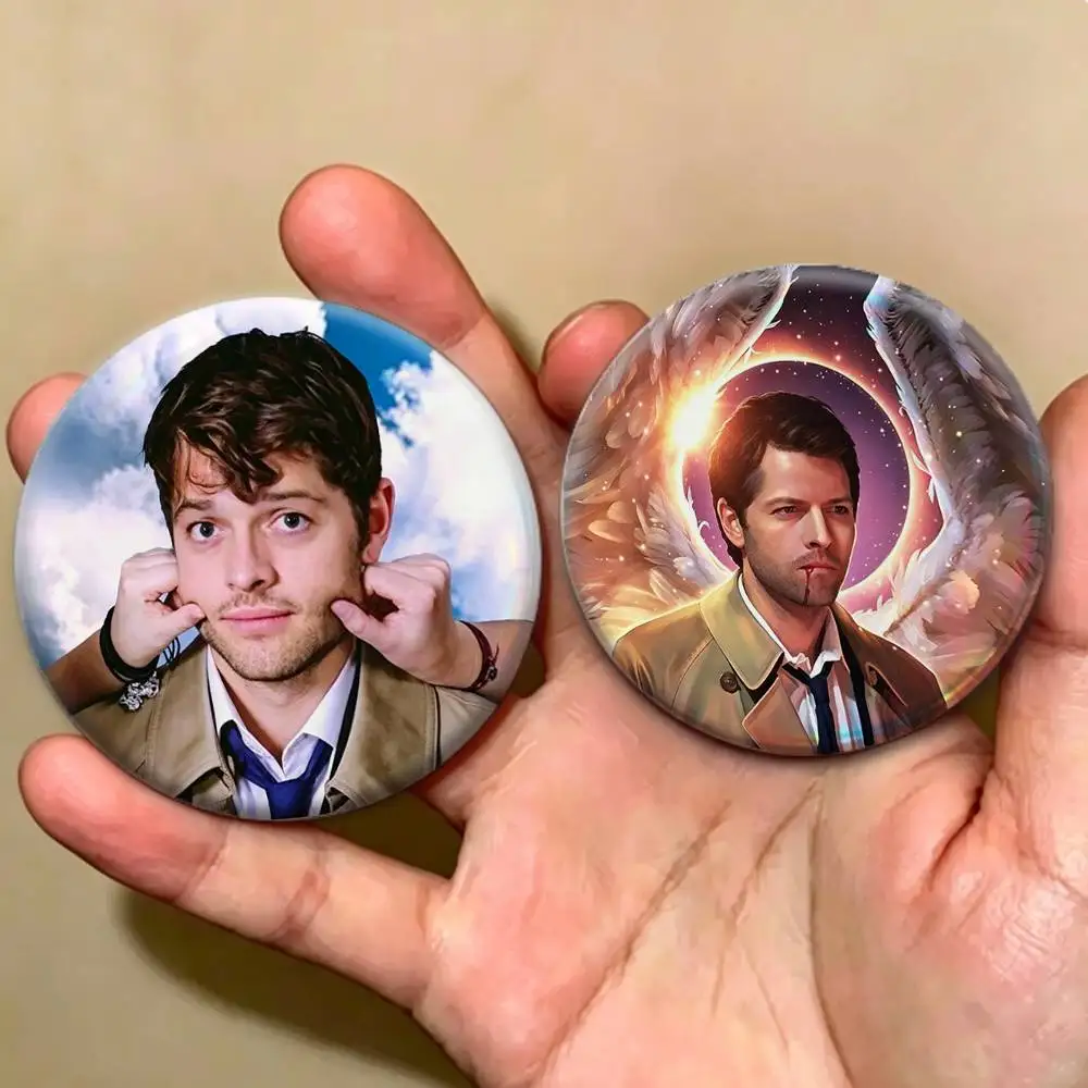 Fallen Angel C-Castiel Supernatural   Badges Creative Tinplate Button PinsBrooch Badge Clothes Backpack