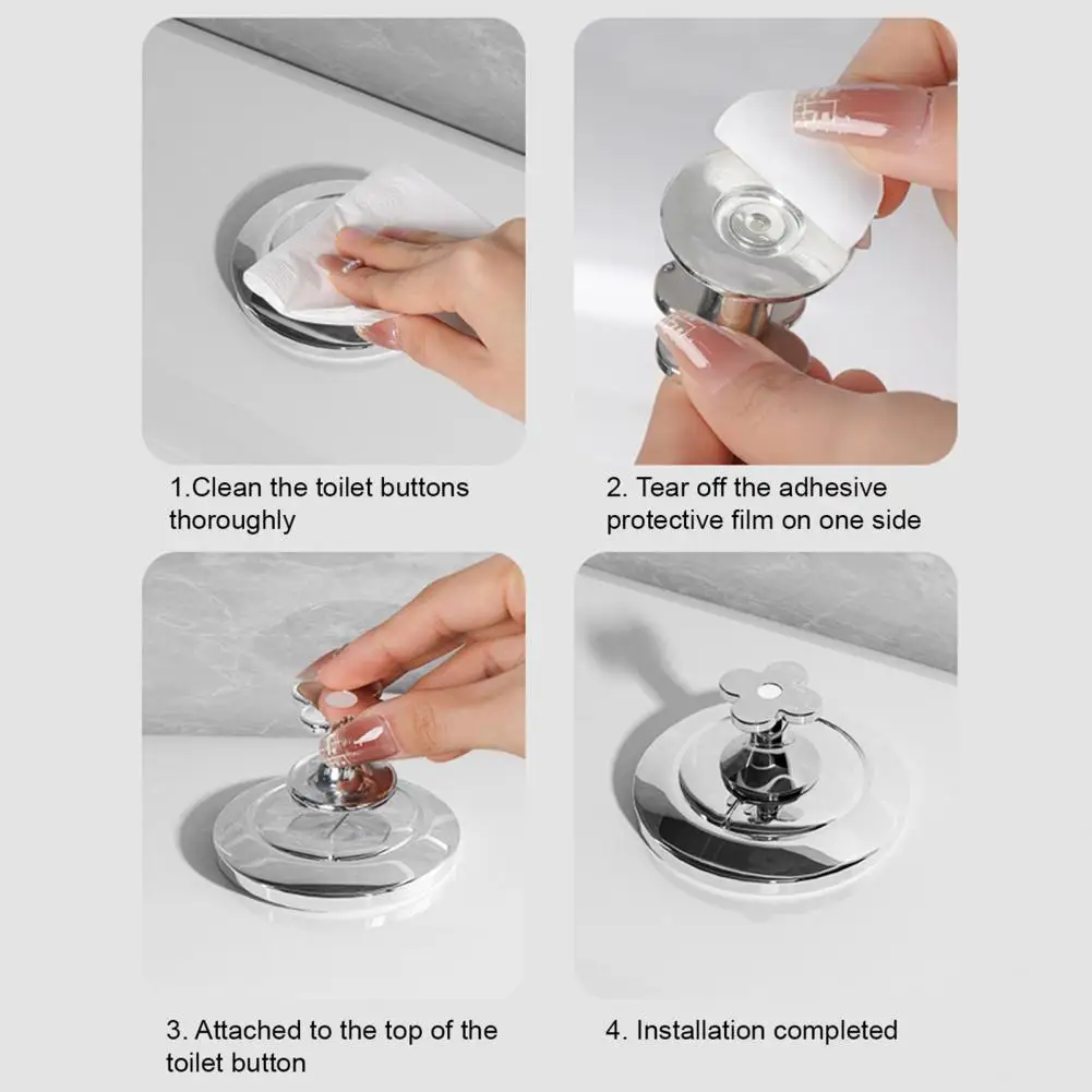 Flower Shaped Toilet Press Flower Shaped Toilet Button Pusher Easy Wipe Toilet Press Tool Universal Fit Flusher Aid for Long
