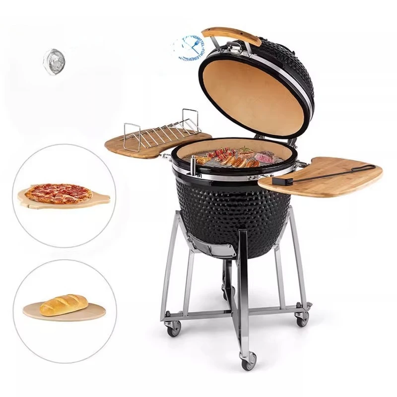 21inch Ceramic Stove BBQ Ceramic Stove Charcoal Smoker Large Iron Egg Ceramic Grill