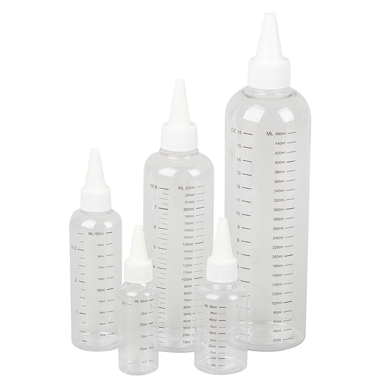 30ml/60ml/100ml/250ml/500ml Plastic Refillable Bottle PET Oil Liquid Dropper Bottles Twist Top Cap Tattoo Pigment Ink Containers