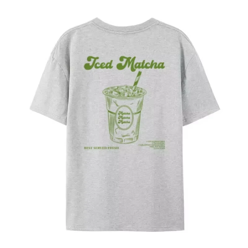 T-shirt Matcha ghiacciate estetiche retrò T-shirt Matcha amante carina Donna Estate Streetwear T-shirt grafiche Abbigliamento unisex