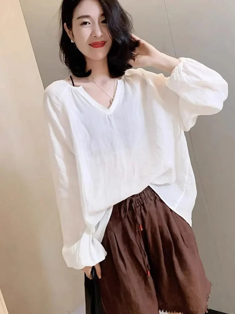 

Lightweight Loose Long Sleeve Women's Sun Protection Shirt Simple Fashionable Pure Color Top High-End Sensation Age-Defying