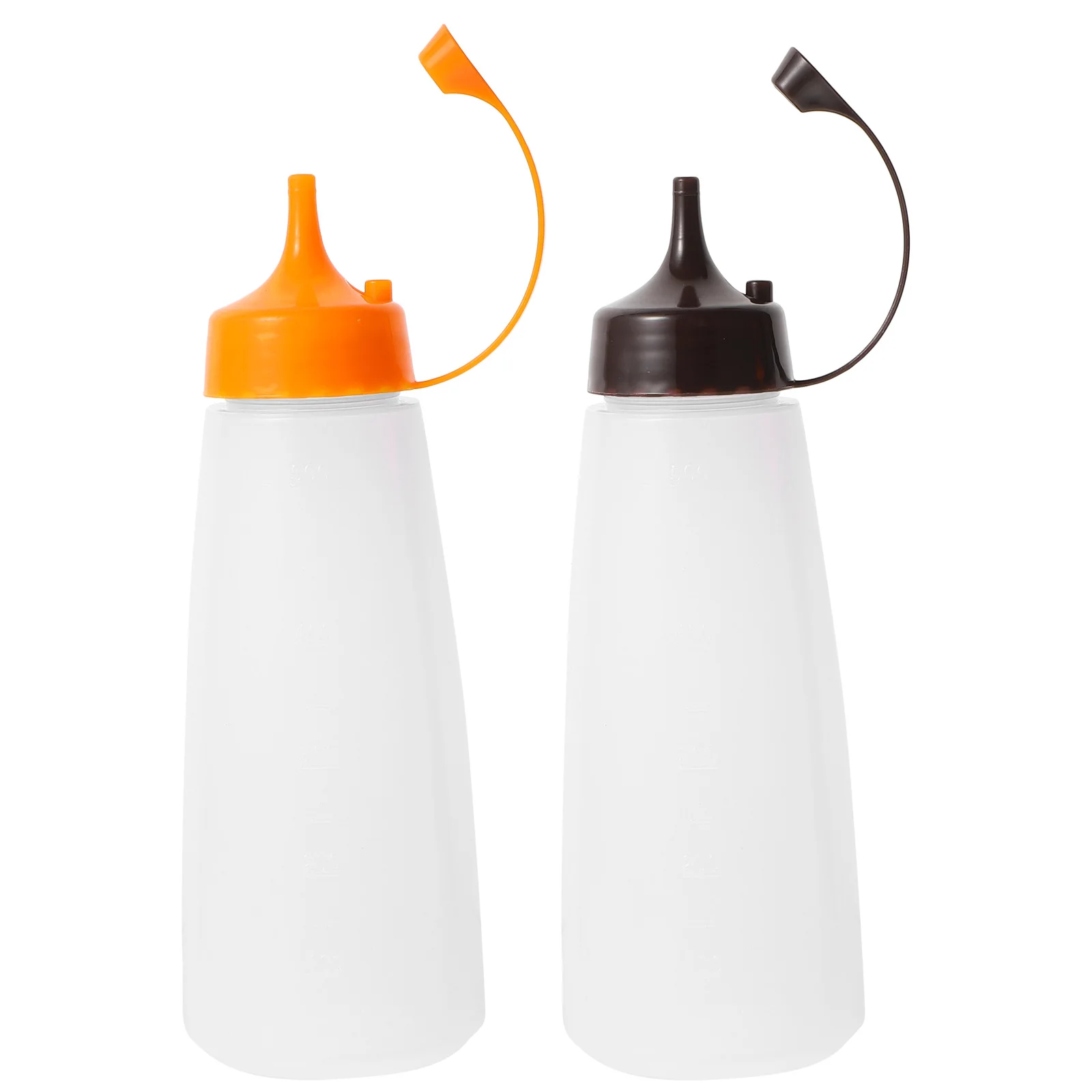 

4pcs Sauce Squeeze Bottles Food Grade Pe Plastic Condiment Dispenser Leak Proof Kitchen Gadgets For Ketchup Soy Sauce Salad