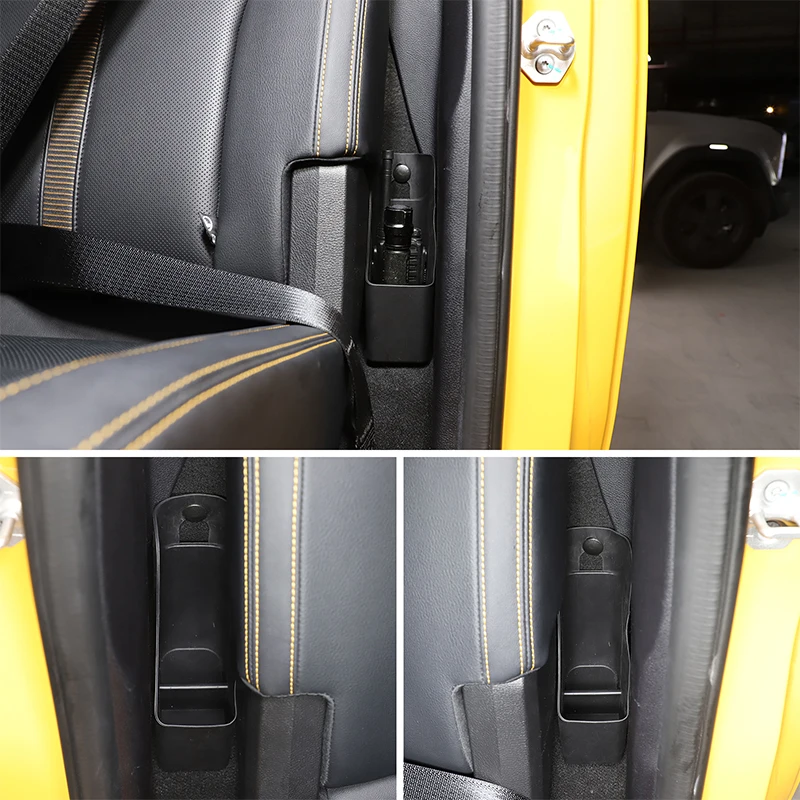 

ABS Black For Ford Ranger 2023+ Car styling car rear seat side storage box mobile phone tray car interior accessories