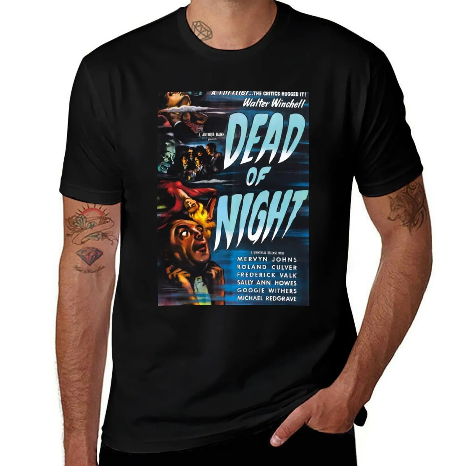 

Dead Of Night - 1945 Promotional Poster. T-Shirt cotton t shirts man 100% t shirts for man slim fit T-shirt