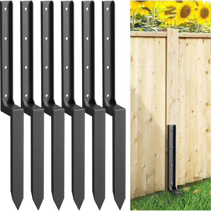 

Fence Post Repair Kit, Heavy Duty Fence Post Repair Pile, Anchor Bolts for Fixing Broken Wood Supports