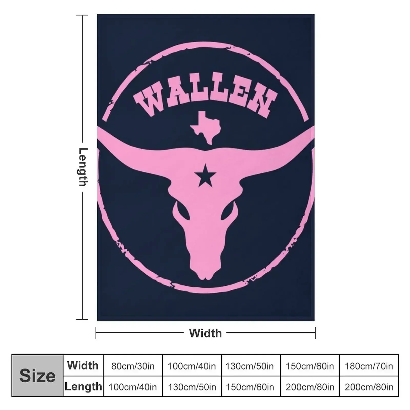 New Wallen Flag - Pink Color Throw Blanket couch cozy soft plush fuzzy picnic outdoor blanket