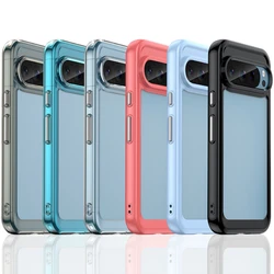 Colorfull Transparent TPU Case for Google Pixel 9 Pro XL 8A 8 5G Protective Cover Shockproof Clear Frame Shell Coque Fundas