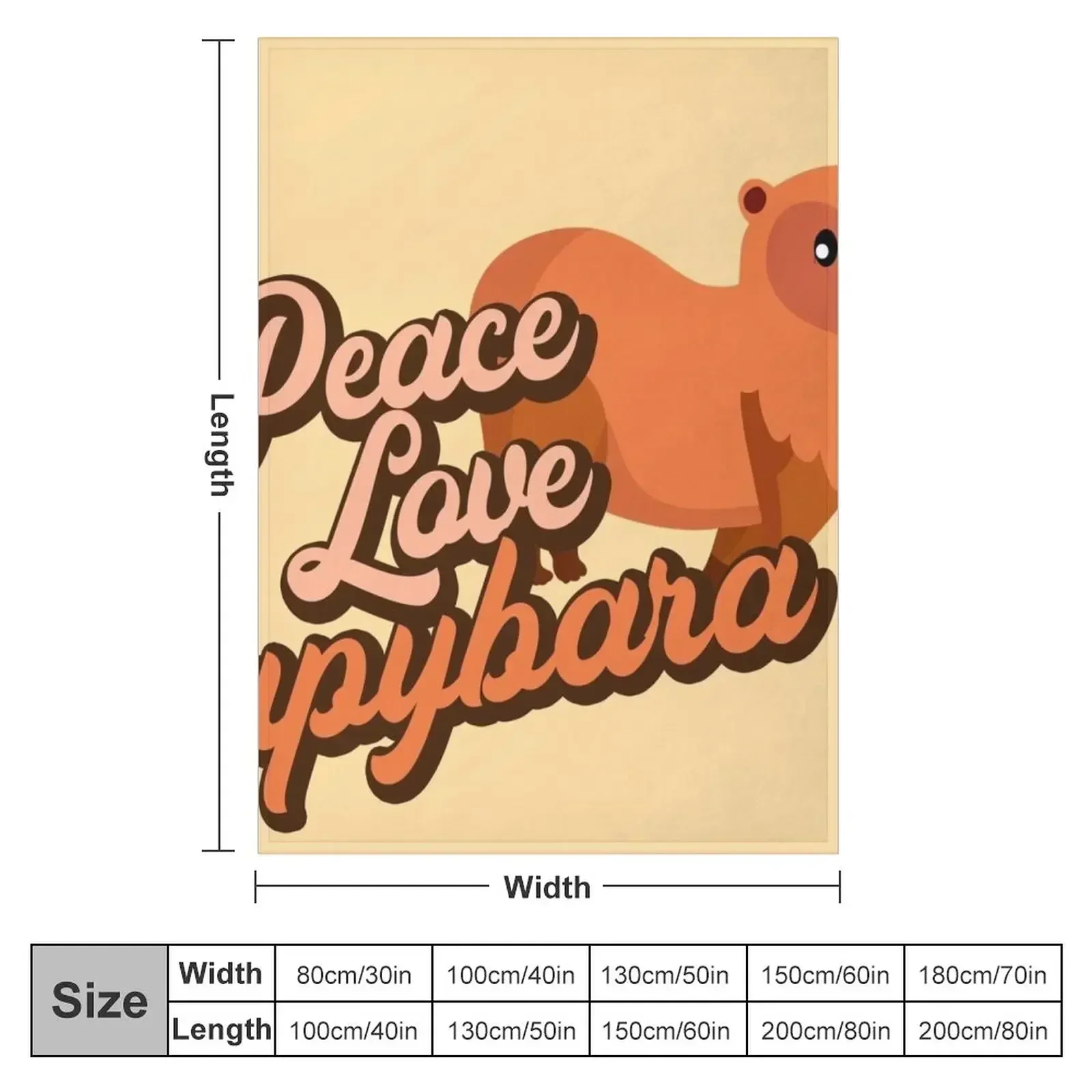 Peace Love Capybara. Throw Blanket Giant Sofa Heavy Blankets Sofas Of Decoration Thin Blankets For Bed Bed covers Blankets