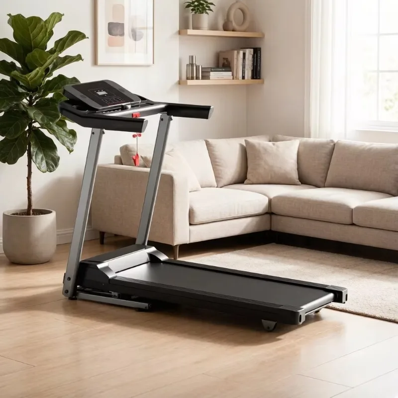 Brushless motor 0.85HP treadmill 1.0-12 km/h, adjustable speed, electric tilt, foldable 12 programs, suitable for home gym