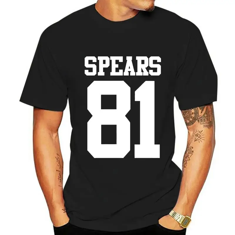 Britney Spears T Shirt Men SPEARS 81 Print 100 Cotton Tee Shirt Wholesale Male T-Shirt Basic Casual T Shirts Plus Size 5XL 6XL