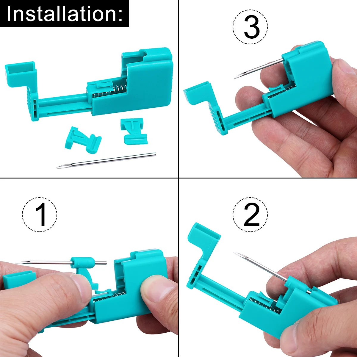 Reusable Body Piercing Gun Needles Tool Kit