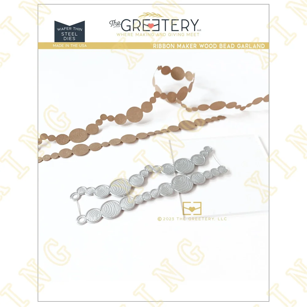 Fabricante de cintas: guirnalda de cuentas de madera, troqueles de corte de Metal, álbum de recortes, decoración de diario, plantilla en relieve, tarjeta de felicitación DIY hecha a mano