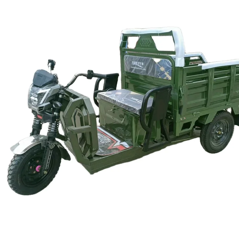 1500w Color Customized Made in China New Electric Pickup 3 Wheel Tricycle Motorcycle Cargo Vehicle Ebike Cargo