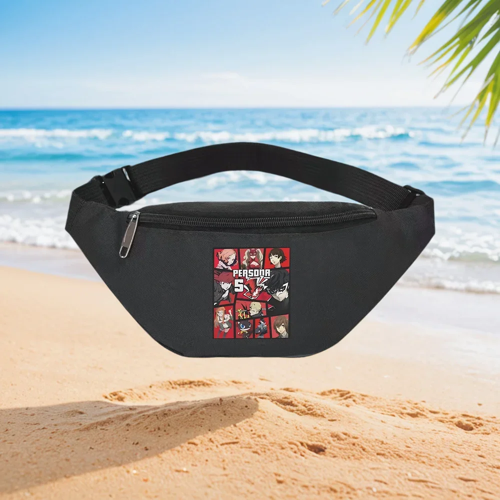Persona 5 Anime Characters Illustration Waist Backpack Crossbody Chest Bag Street Casual Sporty Fashionable Simple Unique Printe