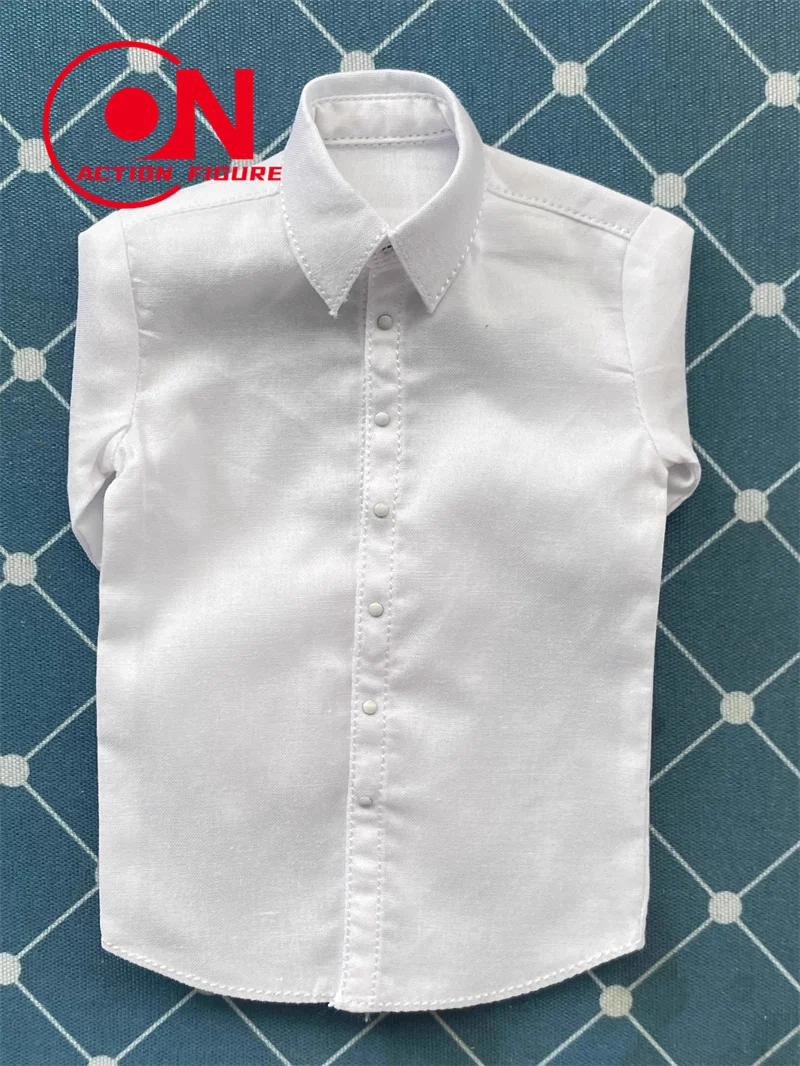 TOPO STUDIO TP011 1/6 Masculino Camisa de Cor Sólida Preto Branco Cinza Camisa Roupas Modelo Fit 12 ''Soldado Figura de Ação Corpo