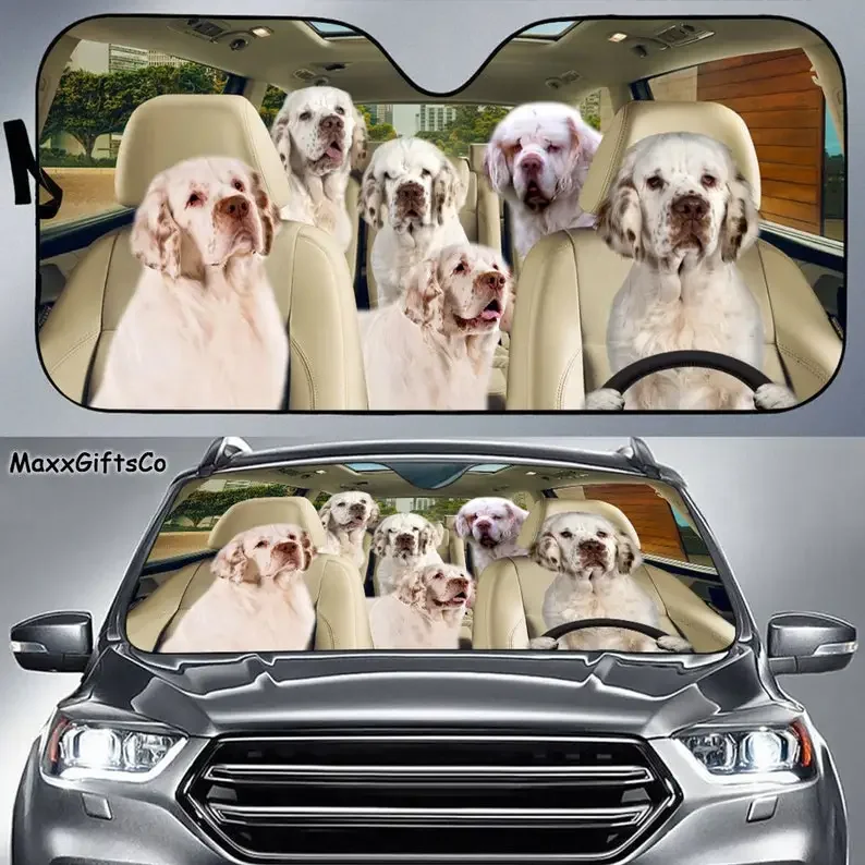 

Комон спаниель Автомобильный солнцезащитный, комон спаниель лобовое стекло, семейный комод для собак, аксессуары для собак автомобильные, украшение автомобиля, подарок для D