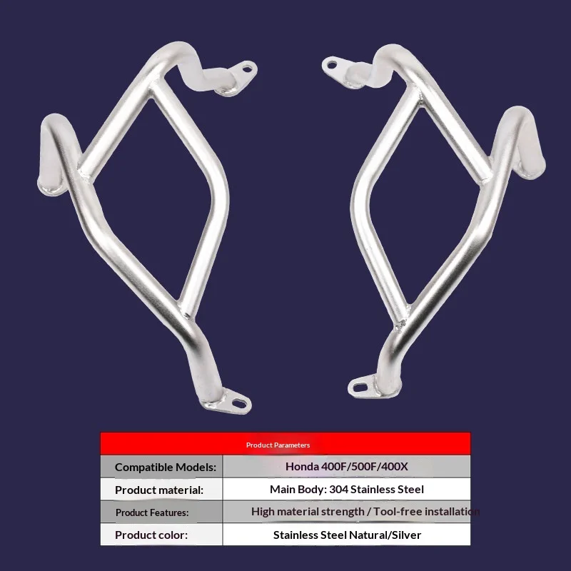 For Honda CB500F CB400X NX400 NX500 Stainless Steel Crash Bar Engine Guard Side Protector Accesorios Moto Accessori Moto