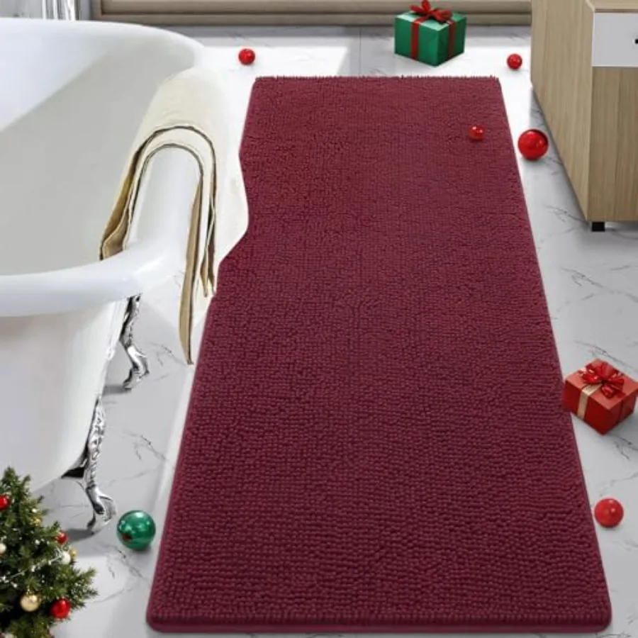 

Luxury Bathroom Rug Shaggy Bath Mat 24 x 60 Inch Washable Non Slip Bath Rugs for Bathroom Shower Soft Plush Chenille Absorbent