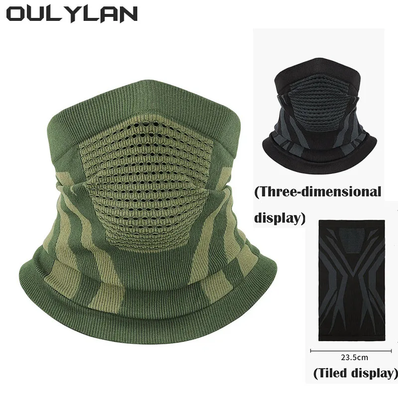 

Oulylan Face Bandana Mask Cover Neck Warmer Gaiter Bicycle Cycling Ski Tube Scarf Hiking Breathable Masks Women Men Winter