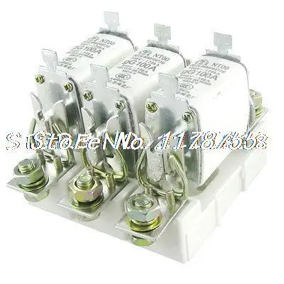 120kA/500V 50kA/660V 100A Ceramic Fuse Link NT00 w 3P Base