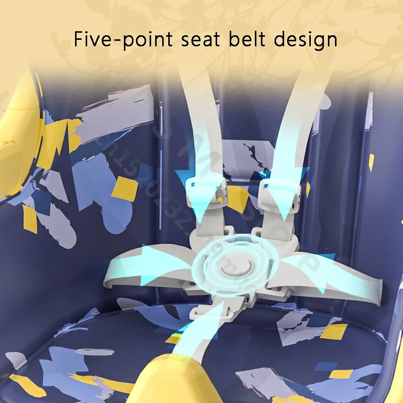 كرسي طعام للأطفال/كرسي طعام قابل للطي متعدد الوظائف للأطفال/طاولة أطفال محمولة/مع عجلة عالمية قابلة للفرامل #5