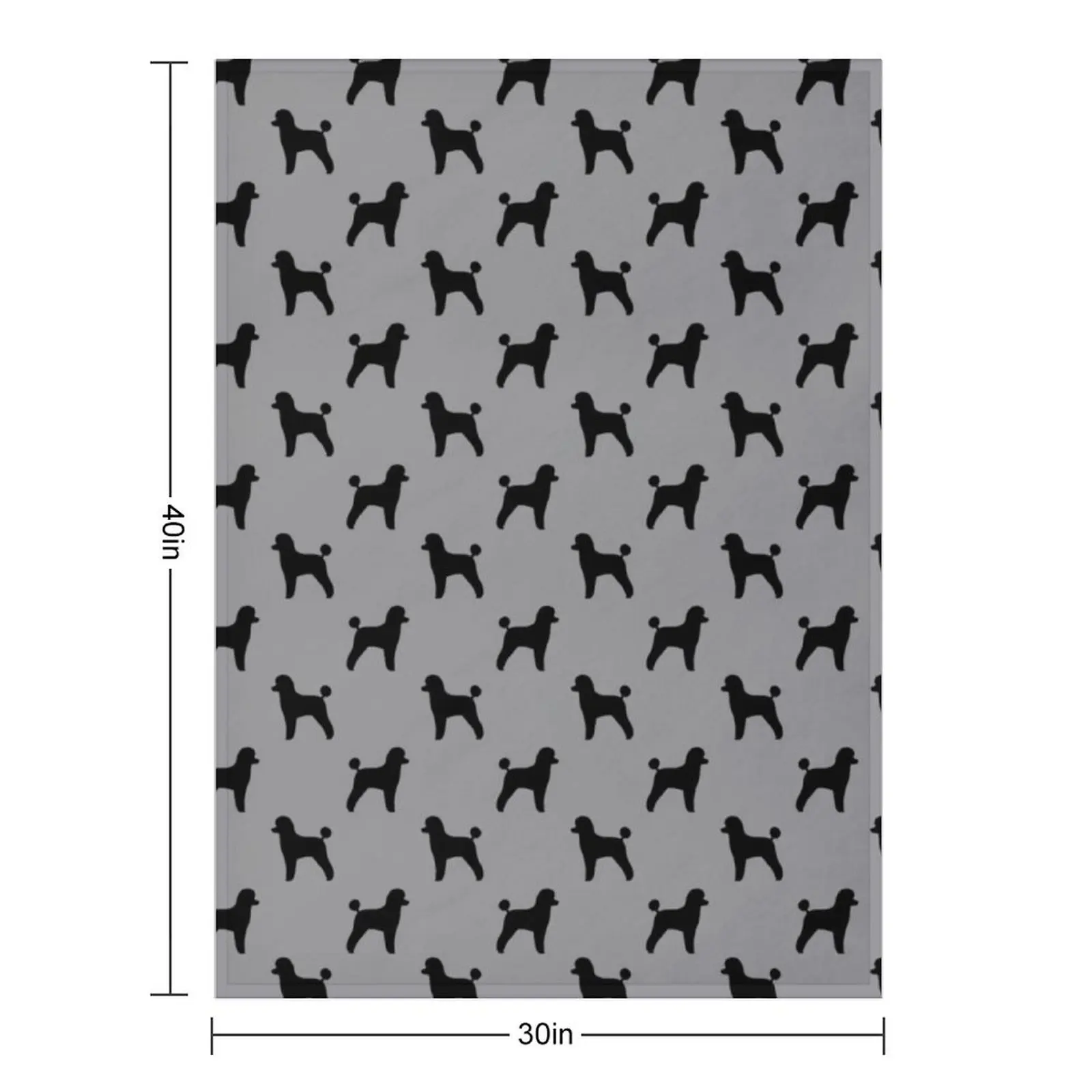 Black Toy Poodle Silhouette(s) Throw Blanket Luxury St Large Furry Camping manga Cute Plaid Blankets