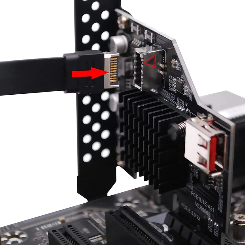 USB3.1 Gen2 Internal 20-Pin Front Panel Connector Expansion Card 10 Gbit/S USB 2.0 PCI Express 3.0 X2 Adapter