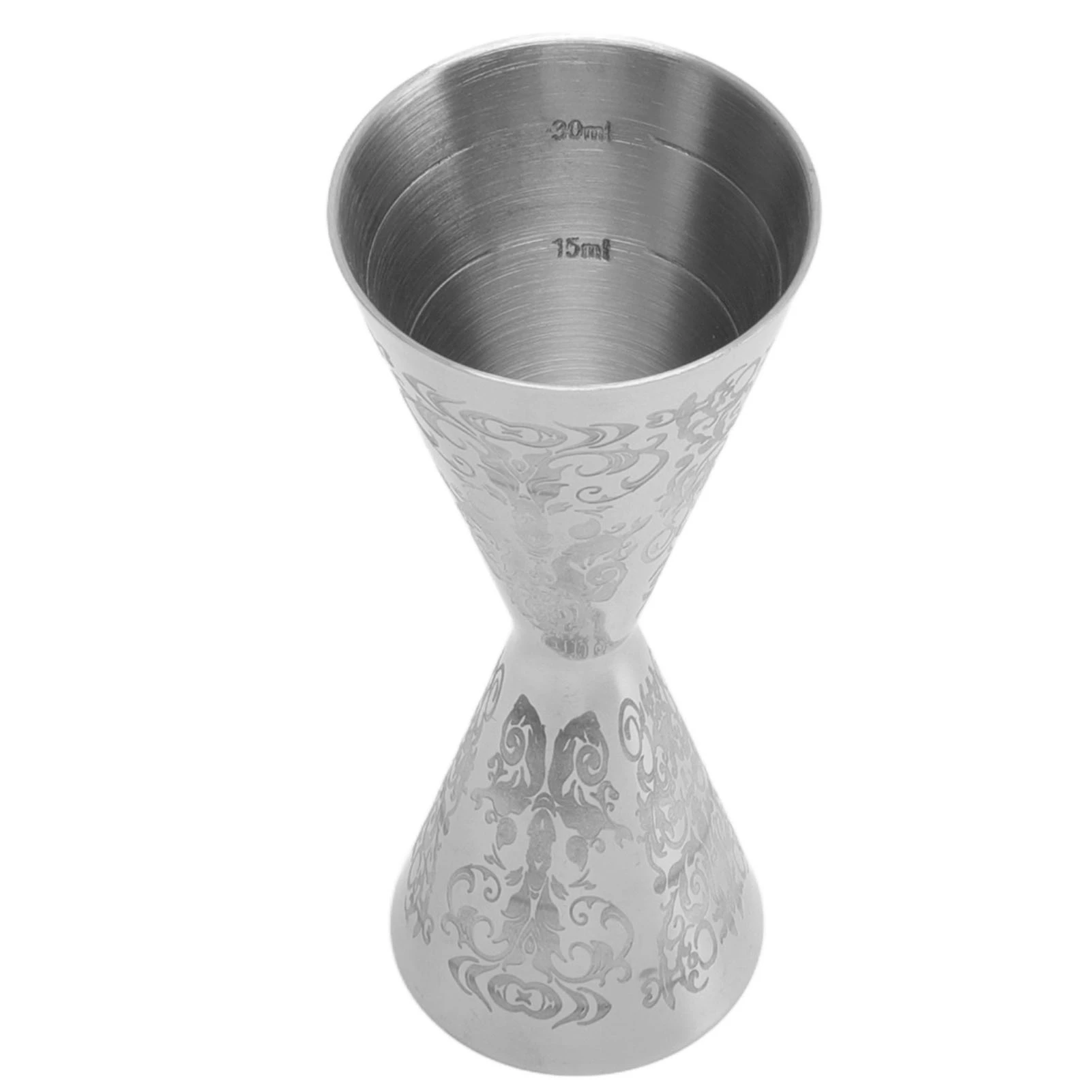 30ml 45ml Double Head Cocktail Jigger Integrated Bartending Measuring Cup Engraved Stainless Steel Measuring Jigger for Home Bar