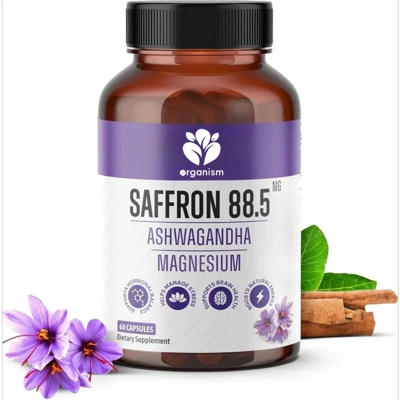 

Добавка шафрана, 88,5 мг, экстракт, содержащий магний - поддерживает здоровье глаз с 60 вегетарианскими пищевыми капсулами.