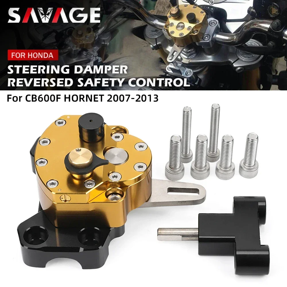 Steering Damper Stabilizer For HONDA CB600F Hornet 600 2007-2013 Motorcycle Accessories Reversed Safety Bracket Kit CB 600F