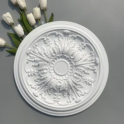 Pu Lamp Panel Round Panel Ceiling Lamp Pool Chandelier Base Decorative Carved Imitation Plaster