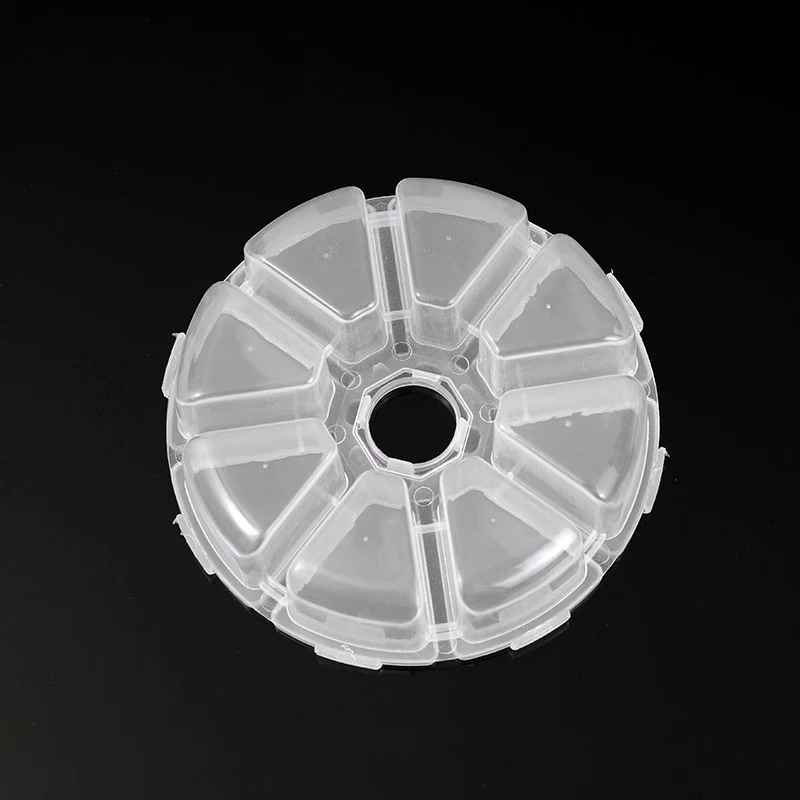 8 Grid Nail Art Decorations Storage Box Gems Empty Case Organizer Rhinestones Beads Slices Compartments Container