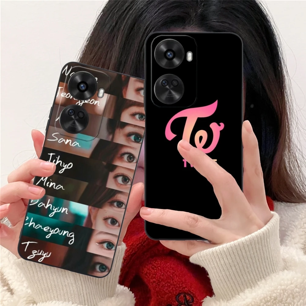 KPOP Cute Twice Mobile Cell Phone Case for Huawei Nova 12 11 10 9 8 7 Pro SE 5G Black Soft Phone Cover Shell